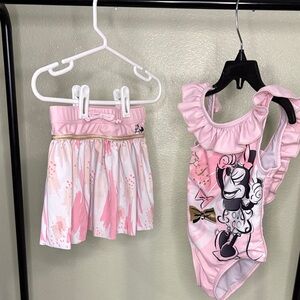 Disney Pink Minnie Mouse Kids Swim Set